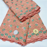 5 yard Swiss lace fabric latest heavy beaded