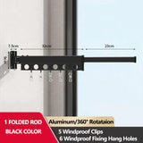 Extendable Clothesline Retractable Clothes Hanger Rack Folding Wall