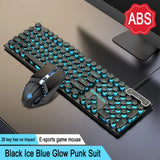 Three-piece Set Punk Gaming Keyboard and Mouse Earphone