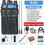 1/2PCS Baofeng M-5R Walkie Talkie Air Band 3800mAh