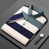 Upscale New Summer Brand Striped Men's Designer Polo