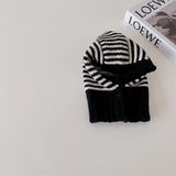 2-6Y Unisex Kids One-Piece Hats Scarf Winter Baby