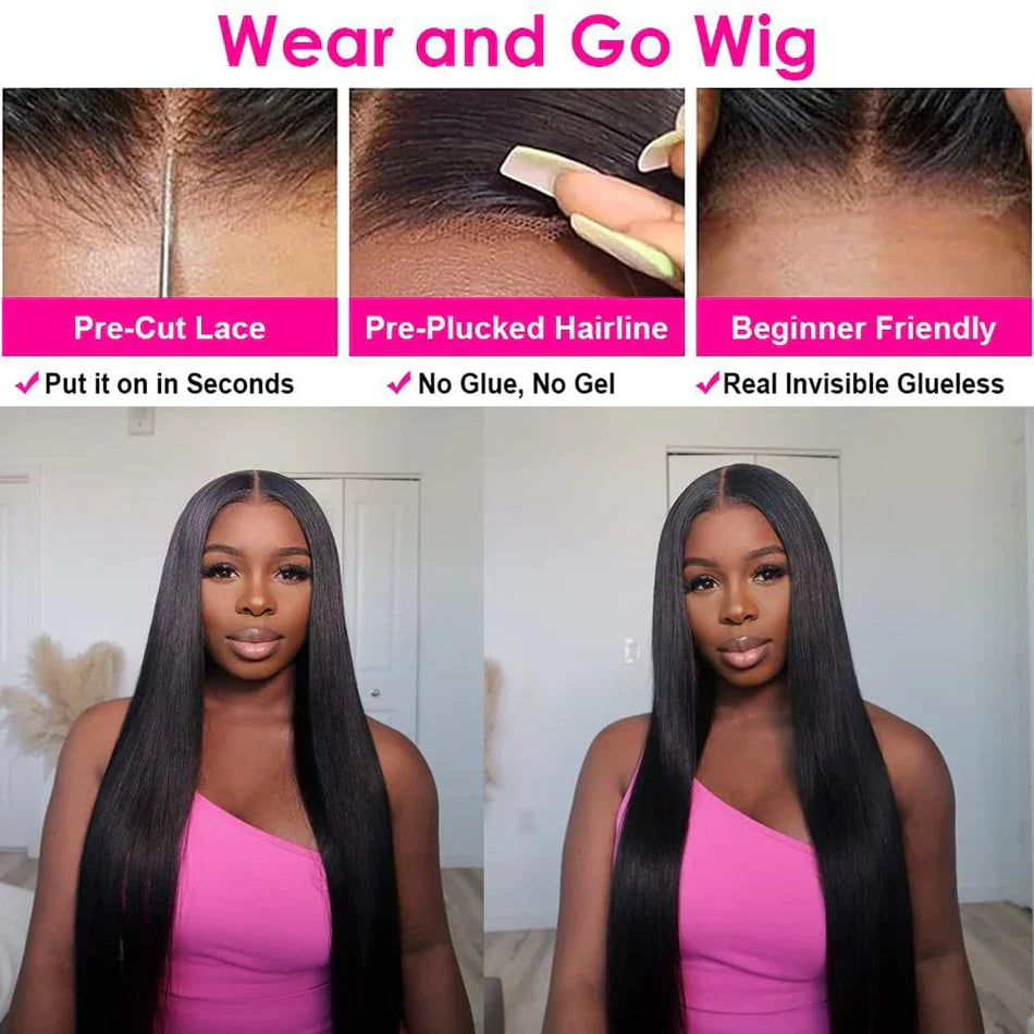 13x6 13x4 HD Lace Frontal Wig Human Hair