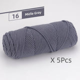 5 Pcs Cotton Select Yarn 17.63oz/500g, Light Worsted