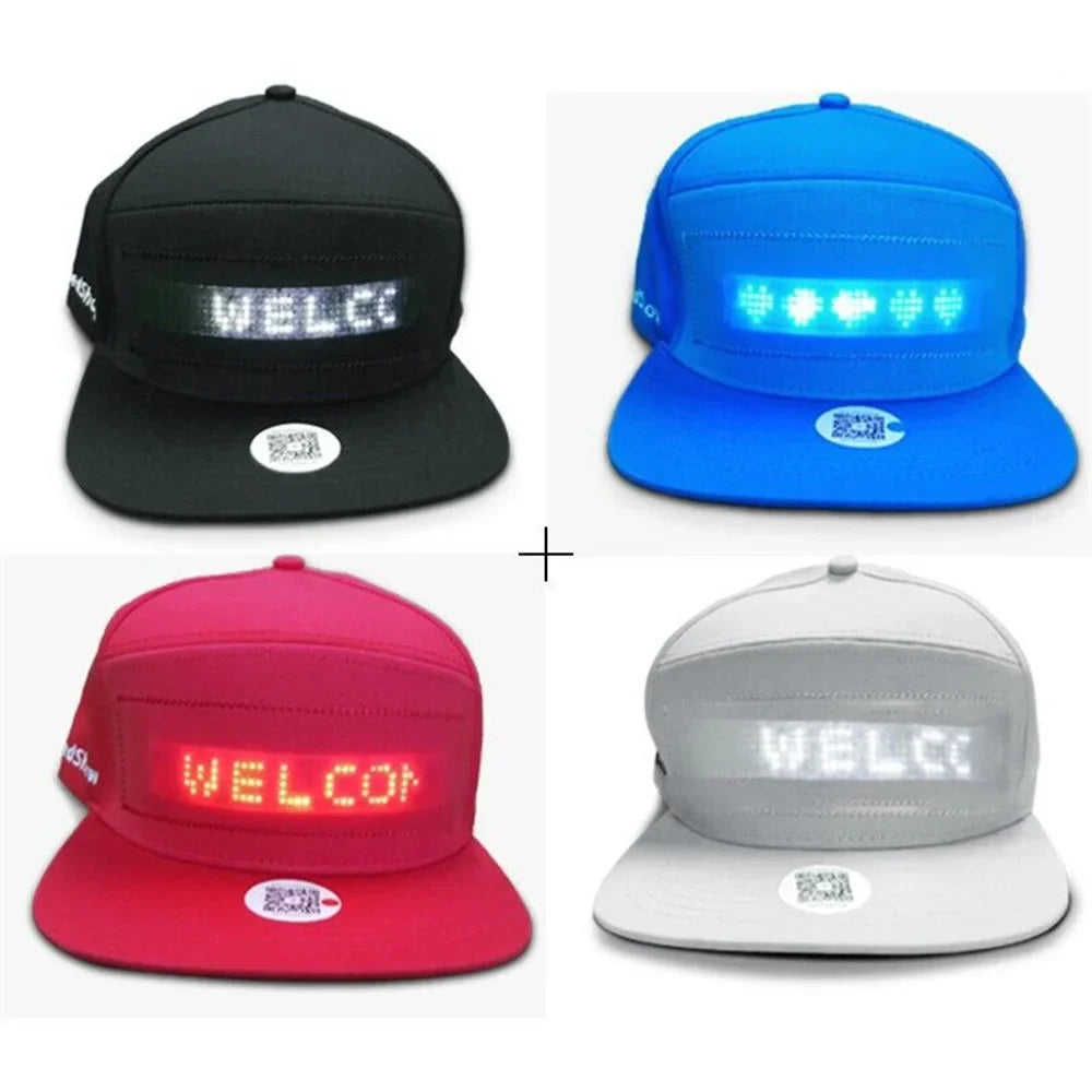 Unisex Baseball Cap USB Rechargeable Bluetooth APP Programmable