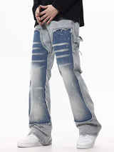 REDDACHIC Two Tone Patchwork Baggy Jeans Men Hiphop