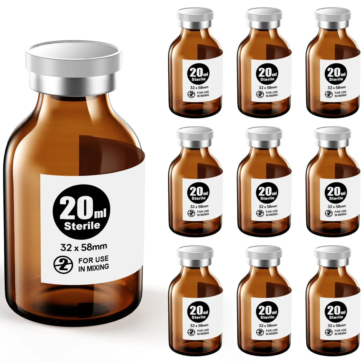 Ks-Tek Sterile Empty Vials with Self Healing Injection