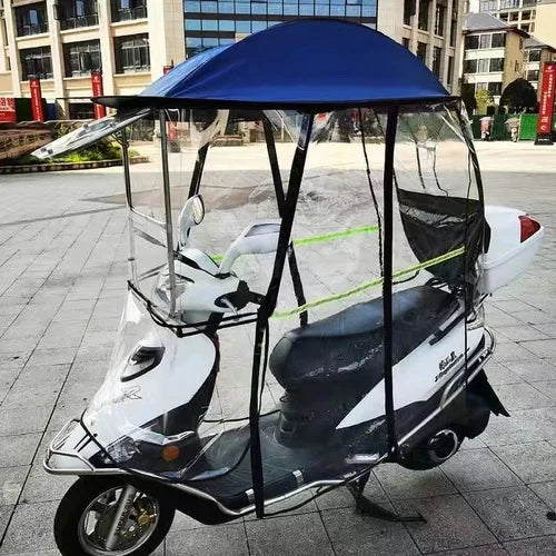 Electric vehicle canopy tricycle fully enclosed windshield rain