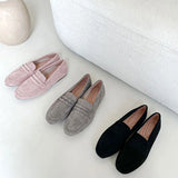 Casual Slip on Penny Shoes for Women Suede