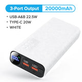 QOOVI Power Bank 20000mAh Portable PD 20W Fast