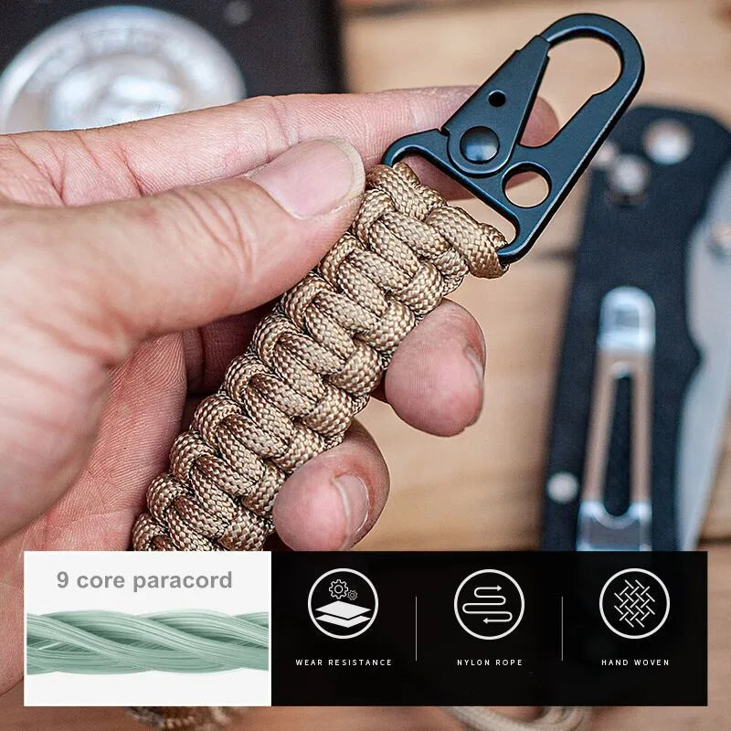 Camping Tactical Anti-lost 9 Core Paracord Waist Hanging