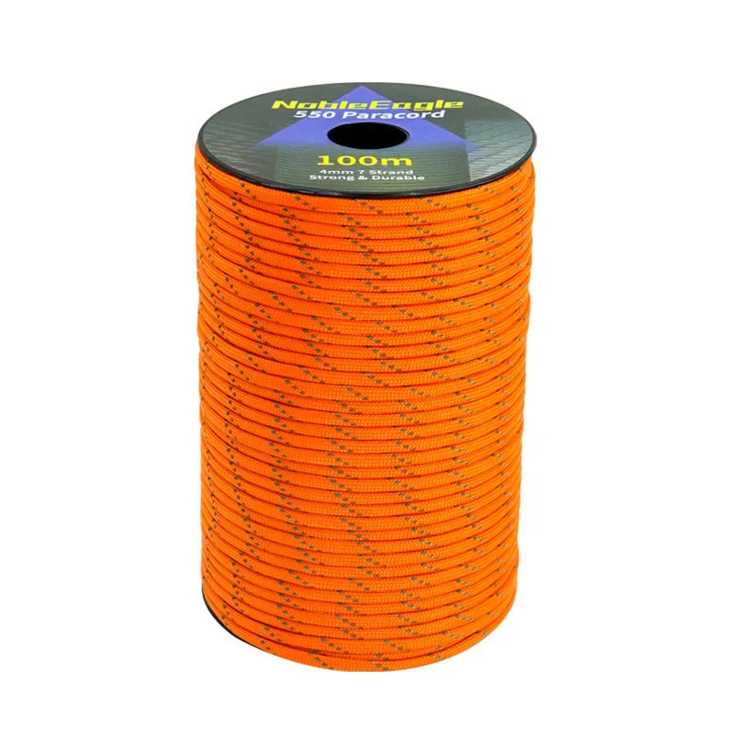 100m 550 Military Reflective Paracord 7 Strand 4mm