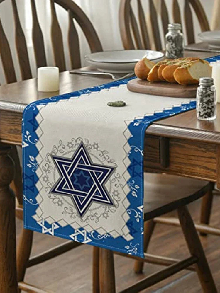 Jewish Menorah Hanukkah Holiday Kitchen Dining Table Decoration