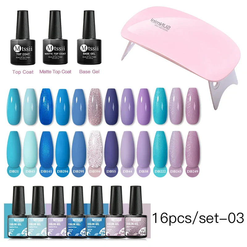 Mtssii 13/16Pcs Gel Nail Polish Set With 36W