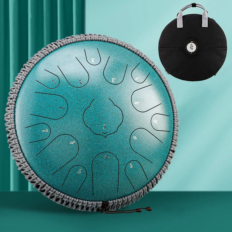 Hluru 15 Notes Glucophone Steel Tongue Drum 13