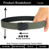 TUSHI New Hard Tactical Belt for Men Metal