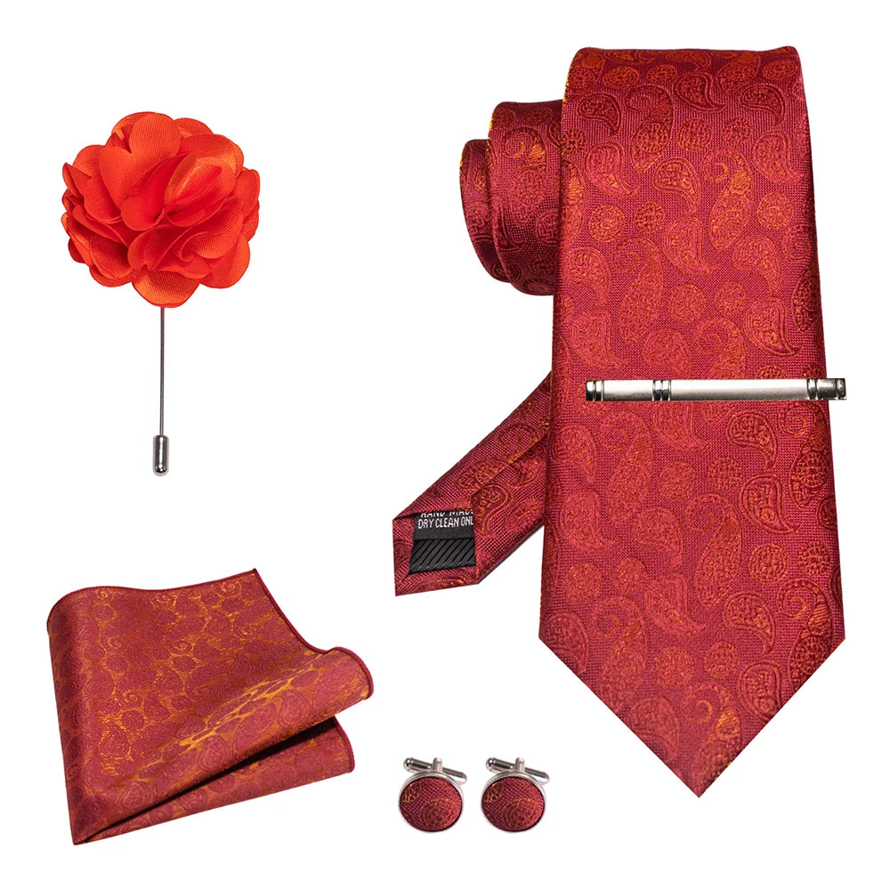 EASTEPIC 8 cm Red Blue Plaid Tie Paisley