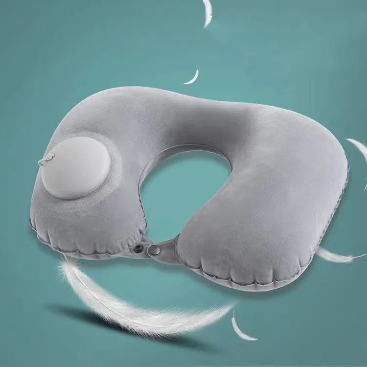 U-Shaped Inflatable Travel Pillow Portable Air Neck Support
