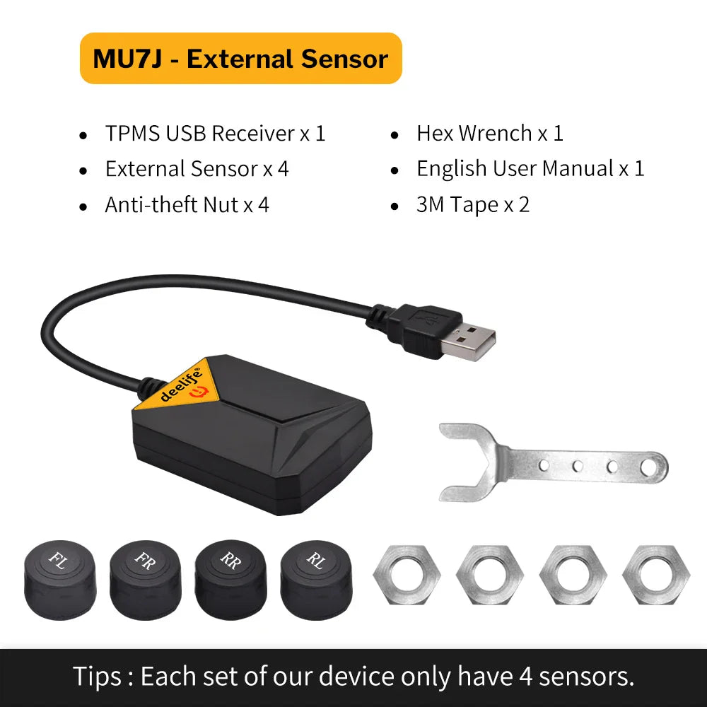 Deelife TPMS Android Tire Pressure Monitoring System Spare