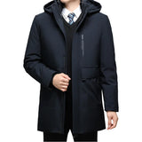 Men's Long Plush Thickened Parkas 2 pieces Winter