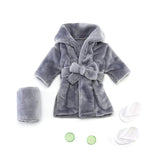 Baby Photo Shooting  Accessories Bath Robe Headwrap Plush Bathrobe Towel Infant Costume Photostudio Posing Suit Newborns Shower