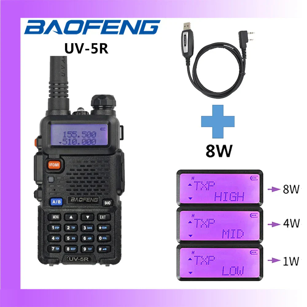 2023 Baofeng UV-5R 5W/8W Walkie Talkie Long Range