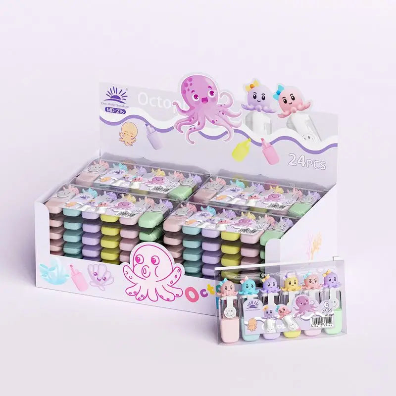 36pcs Sanrio 6color Highlighters Kawaii My Melody Kuromi