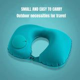 U-Shaped Inflatable Travel Pillow Portable Air Neck Support