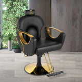 LUXMARS Hydraulic Barber Chair, Salon Chair 360 Degrees