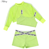 Kid Girl Cool Hip Hop Dance Outfits 3pcs