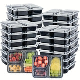 20/50pcs Lunch Box 3 Compartment Food Storages With