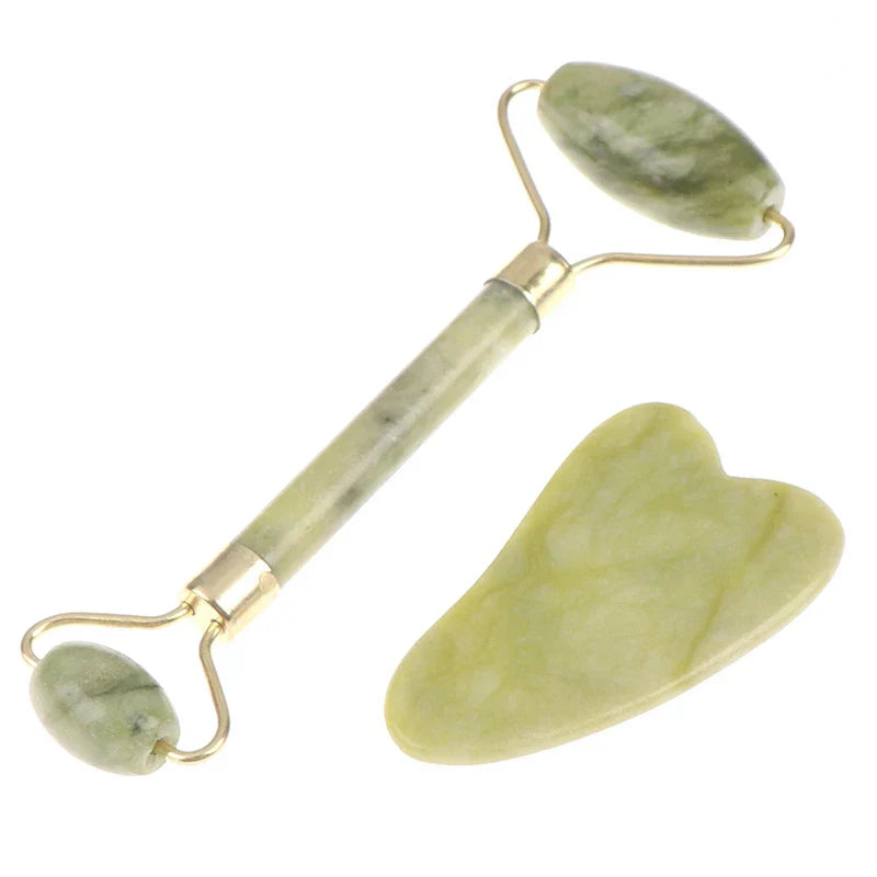 Natural Rose Jade Roller Face Massage Gua Sha