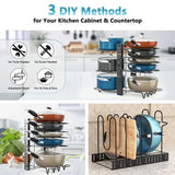 8 Tiers Pan Pot Organizer Rack 3 DIY