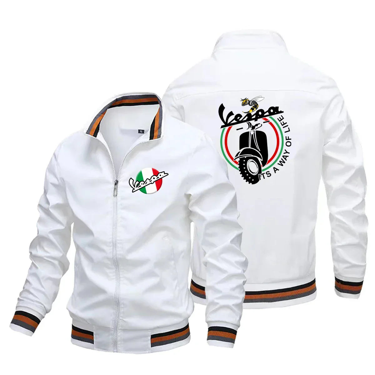 2024 new Men's Jacket VESPA Logo Print Motorcycle