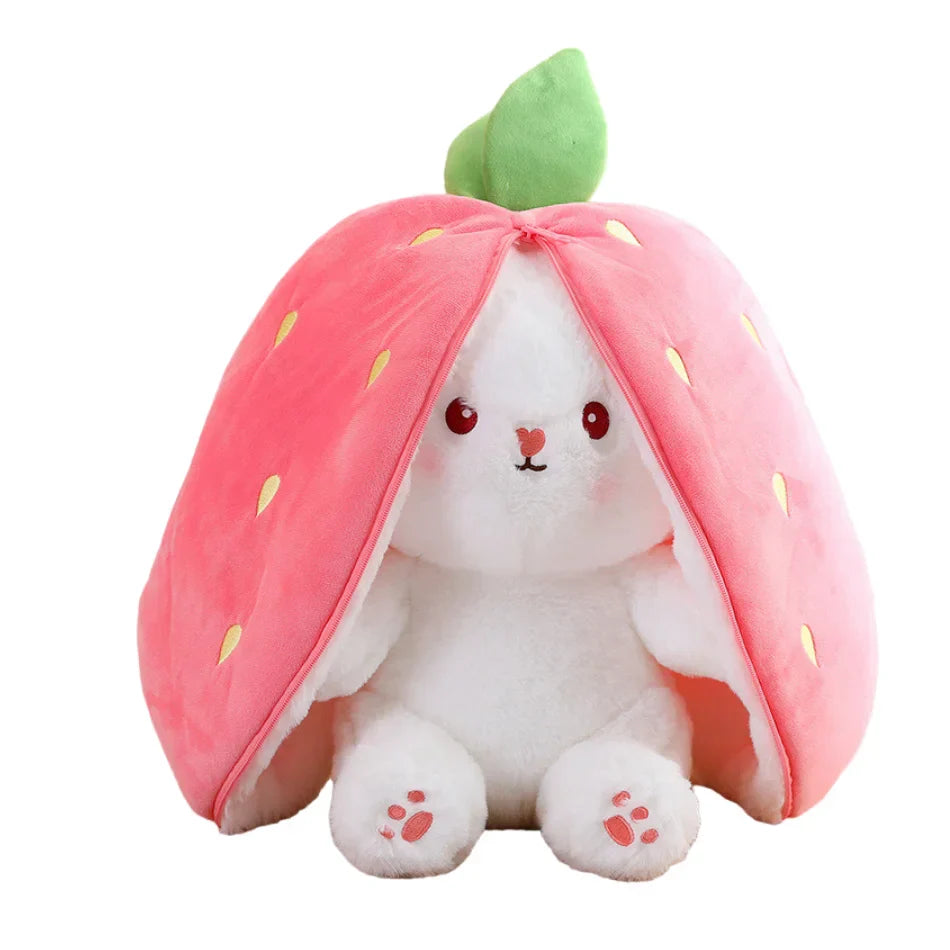 18cm Cosplay Strawberry Carrot Rabbit Plush Toy Stuffed