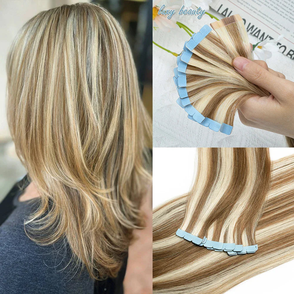 Mini Tape in Human Hair Extensions Double Side