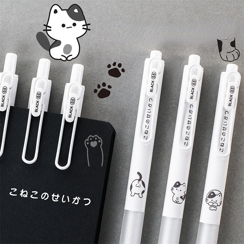 3 pcs/lot Kawaii Little Cats Cartoon Gel Ink