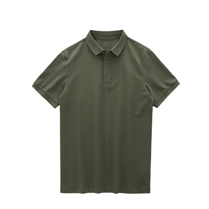Dukeen Solid Color Polo Shirts for Men Short-Sleeved