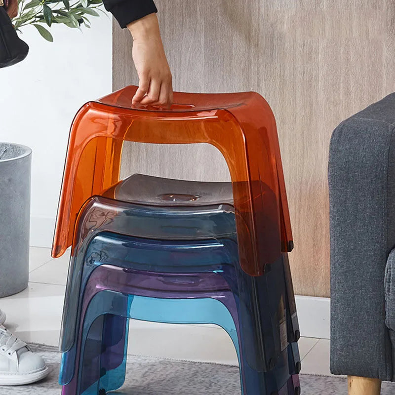Household Living Room Tea Table Transparent Low Stool