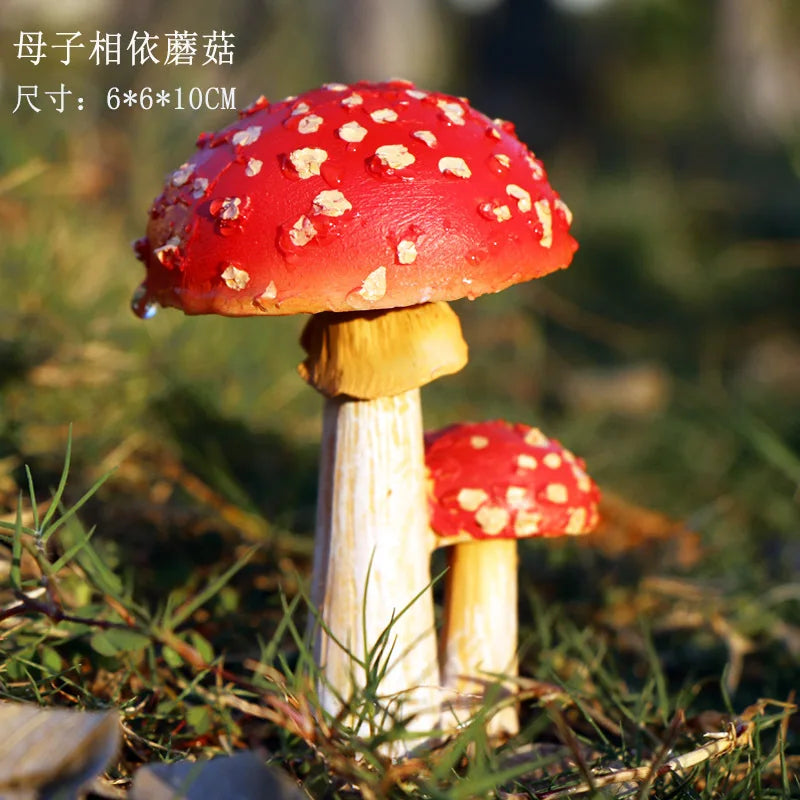 Miniatures Mushroom Garden Decoration Resin Statue Figurine
