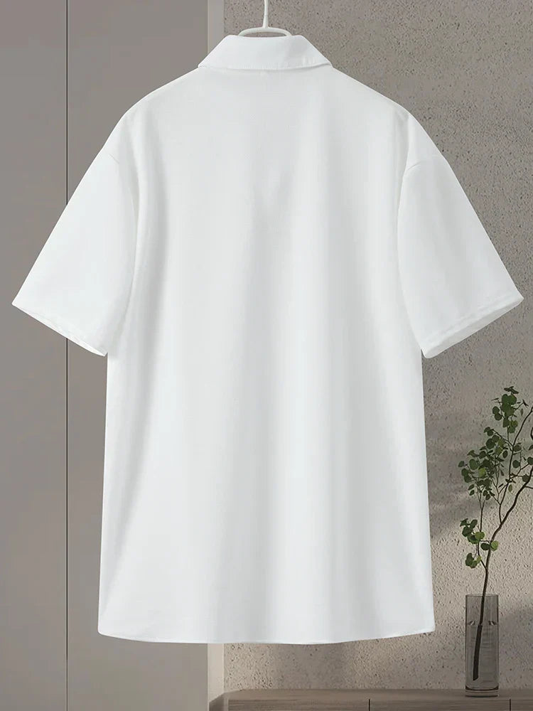 Men's 2024 Solid Pleate Two Piece Suits Summer