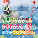 Kids Wooden Fishing Game Toys Gifts Early Education