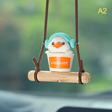 Cartoon Cute animated car accessories Swinging Duck pendant