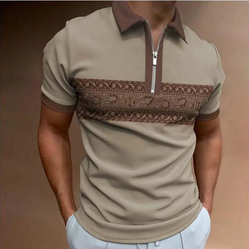 Summer new men's casual short-sleeved Polo shirt office