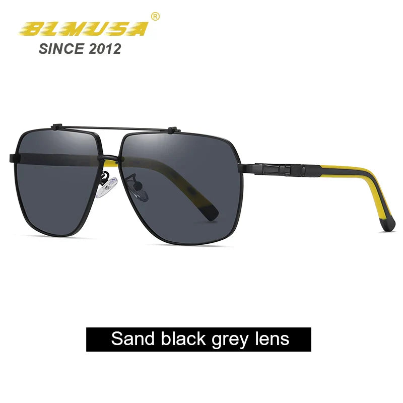 BLMUSA 2022 New Luxury Polarized Sunglasses Men Square