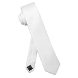 Luxury White Solid Necktie for Man Accessories Classic