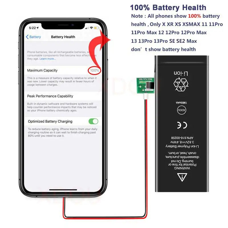 Original 0 Cycle Replacement Bateria for IPhone 6