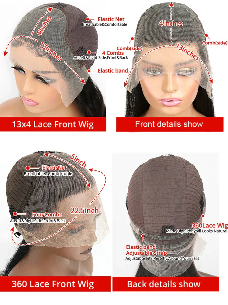 Transparent 13x4 360 HD Water Wave Lace Front