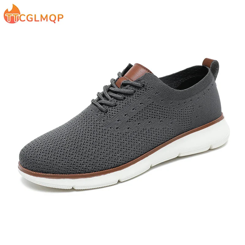 Mens Casual Shoes Fashion Lightweight Breathable Soft-Soled Mesh Shoes Luxury Designer Outdoor Sports Fitness Sneakers Big Size