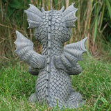 Resin Dragon Meditated Statue Courtyard Dragon Sculpture Dinosaur
